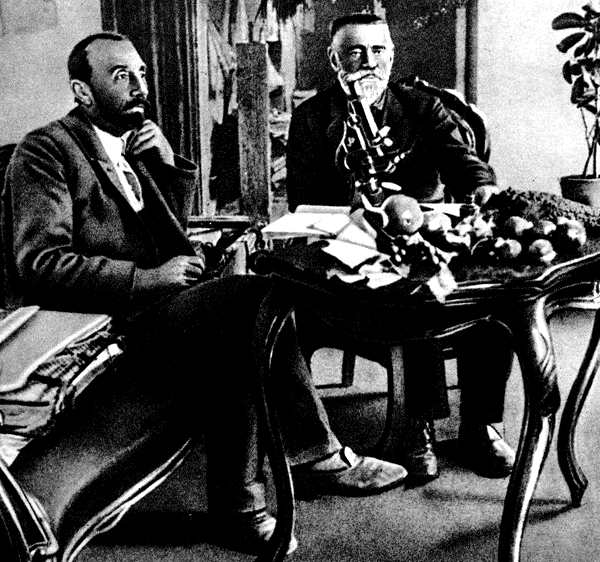 И. В. Мичурин и проф. Н. И. Кичунов. 1927 г.
